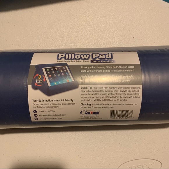 NIB as seen on TV pillow pad holder for iPad and tablet. Burgundy or blue - Picture 5 of 5